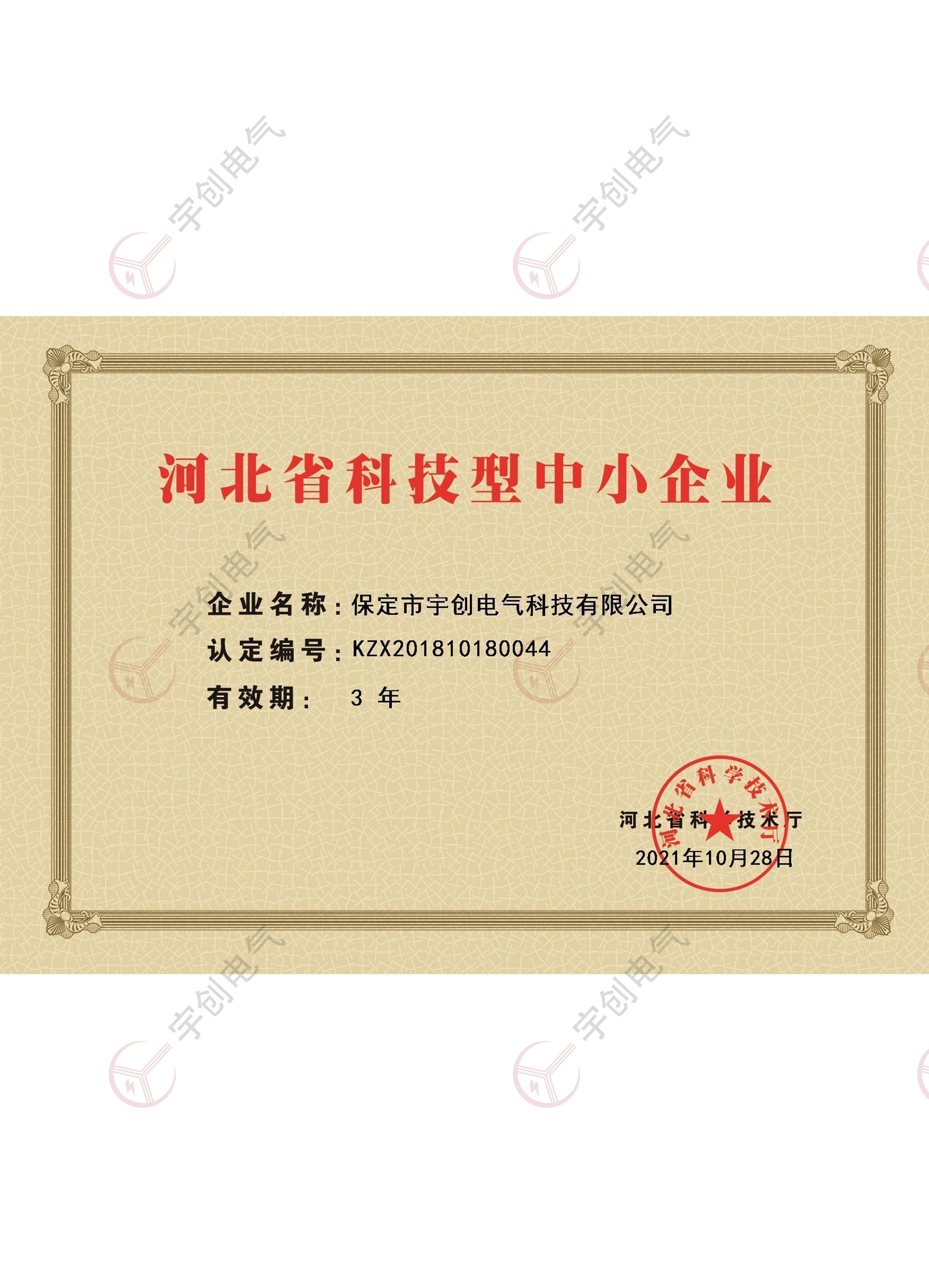 庆阳河北省科技型中小企业